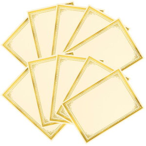 STOBOK 10枚 a4 賞状用 紙 賞状用紙 賞状 卒業証書 賞状用紙 a4 白紙の名誉用紙 表彰状 賞状用紙 無地 学校証明書用紙 印刷可能な白紙用紙 卒業証明書用紙 表彰状 用紙 a4 縦書き 横書き 学校証明