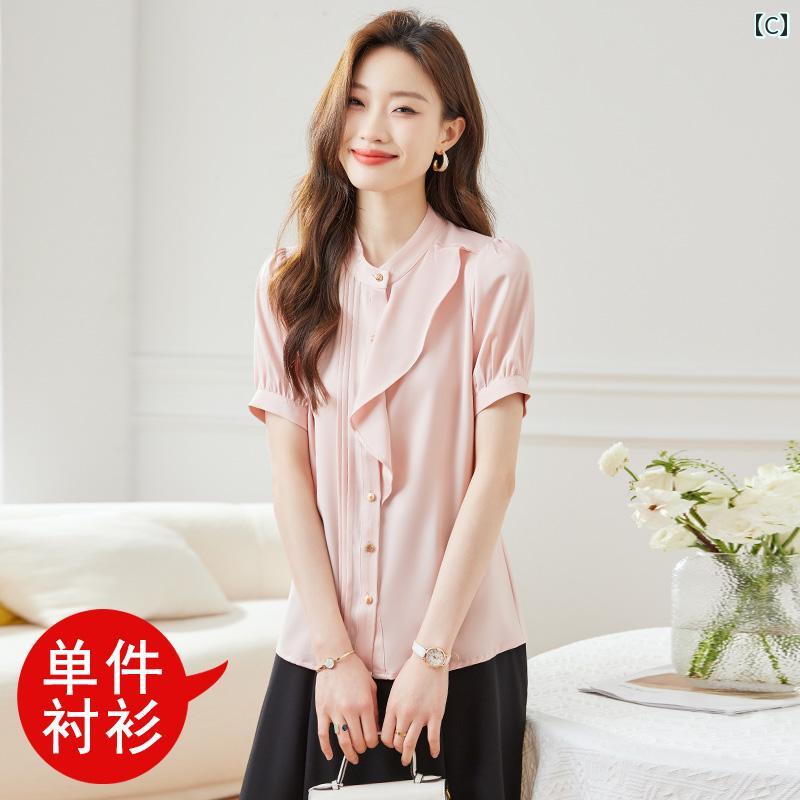 シャツ ノースリーブ レディース トップス フレンチ レイヤリング シャツ 高級 ポロ カラー シャツ 魅惑的 ホット ガールの 白い ノースリーブホルター ネック シャツ レディース 夏