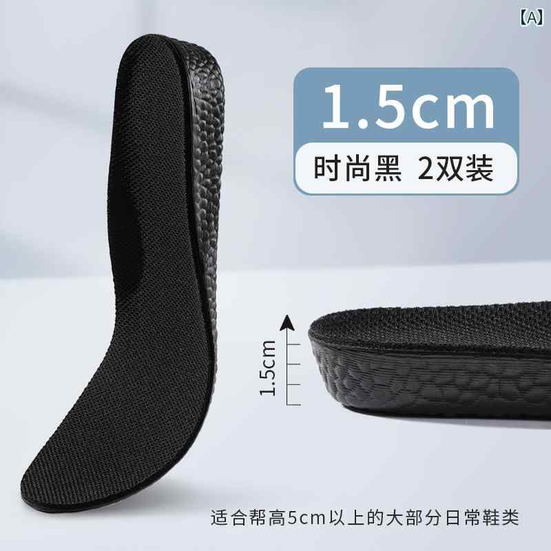 靴べら サポート インソール 男性用 身長 アップ インソール スポーツ 衝撃 吸収 女性用 足が 疲れにくい 吸汗 防臭 AJ フル パーム ブラック