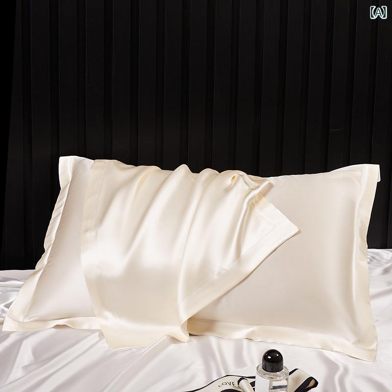 ターバン キャップ 厚手 絹 枕 カバー 1 組 100 % 桑 シングル 夏 用 冷感