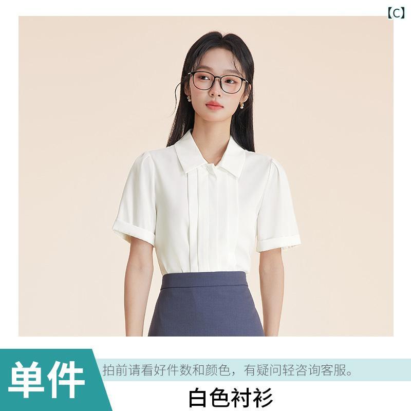 シャツ ワンピース シフォン スクエアネック シャツ レディース 2025 夏 半袖 面接 プロ スカート スーツ
