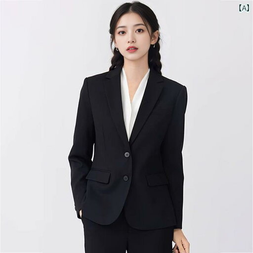 スタイリッシュ 女性 スーツ 女性用 ブラック スーツ ジャケット 2025年新 登場 大学生向け 公務 員 面接用 管理 職向け フォーマルスーツ スタイリッシュ 女性 スーツ 女性用 ブラック スーツ ジャケット 2025年新 登場 大学生向け 公務 員 面接用 管理 職向け フォーマルスーツ