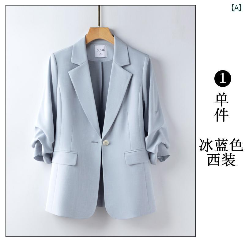 スタイリッシュ 女性 スーツ 女性用 カジュアル スモール スーツ ジャケット 夏 薄手 2025 新型 ハイエンド プロ フォーマルスーツ