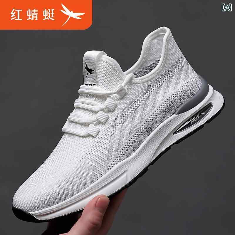 メンズ 白靴 スニーカー レッドドラゴン フライ メンズシューズ 2025夏 メンズカジュアル シューズ 薄型 スポーツ 通気性 メッシュ メンズ