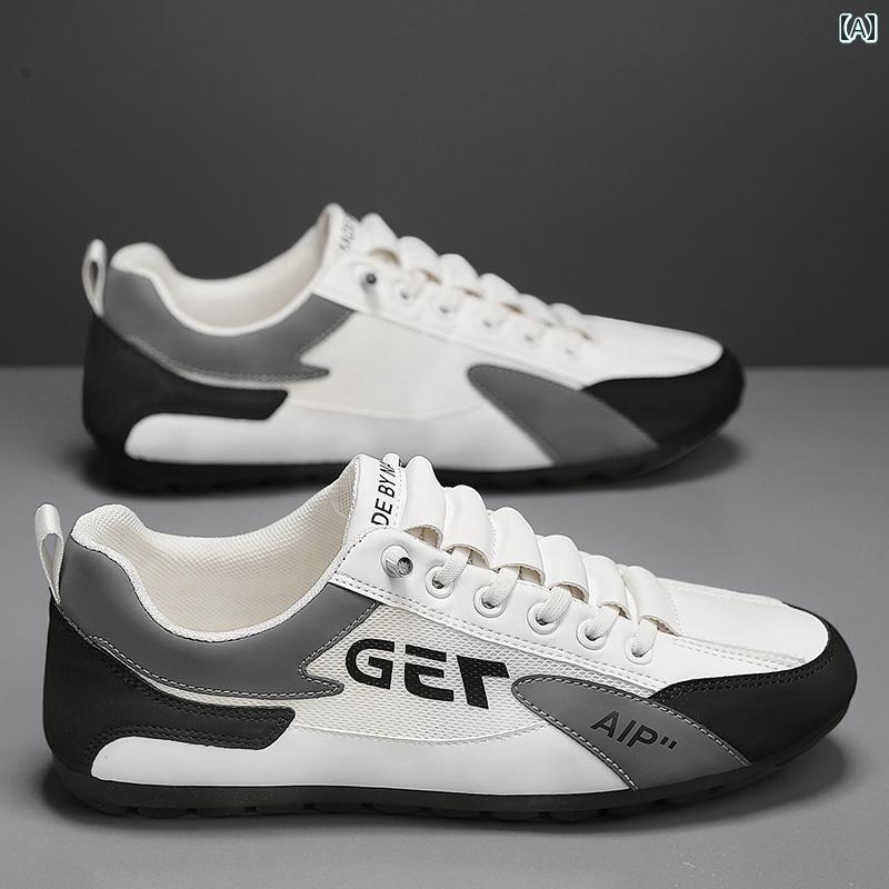 メンズ 白靴 スニーカー メンズシューズ 夏 2025新 ソフト ソール ホワイト シューズ メンズ ビーニー カジュアル フォレスト スポーツ