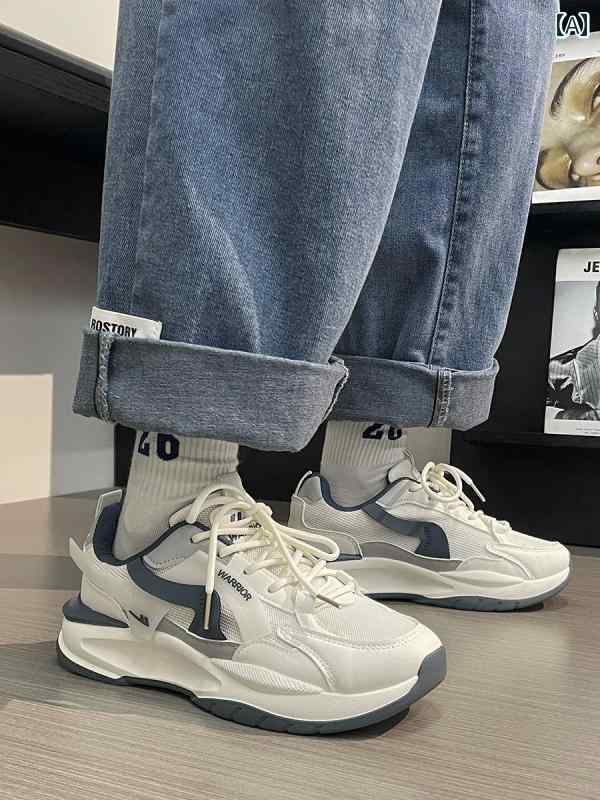 メンズ 白靴 スニーカー Warrior / Hui Li メンズシューズ 春秋お父さん シューズ メンズ 万能 スポーツ カジュアル ソフト ソール