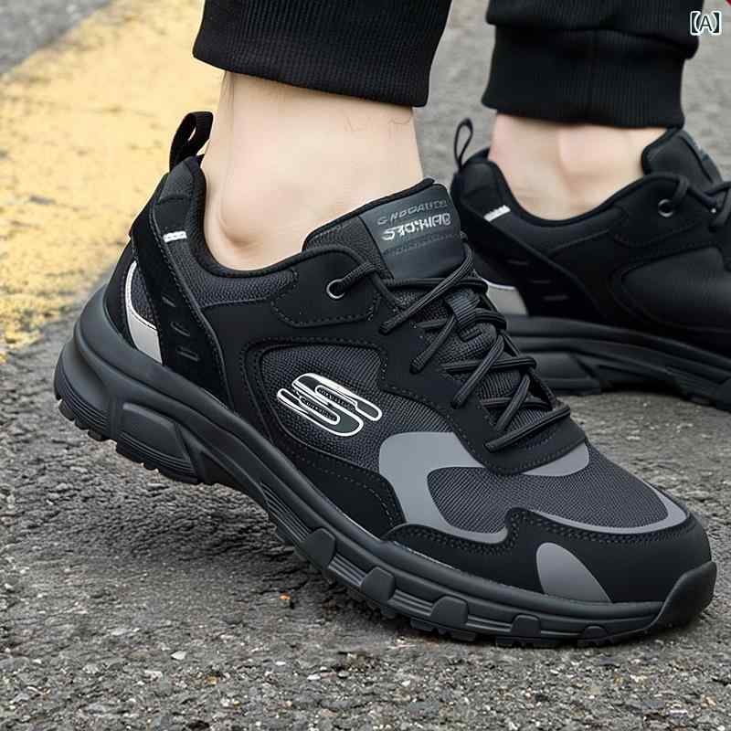 メンズ 白靴 スニーカー スケッチャーズ 旗 艦 店の 靴 メンズシューズ 2025夏の メンズ スポーツ シューズ 衝撃 吸収 ランニング ハイキング