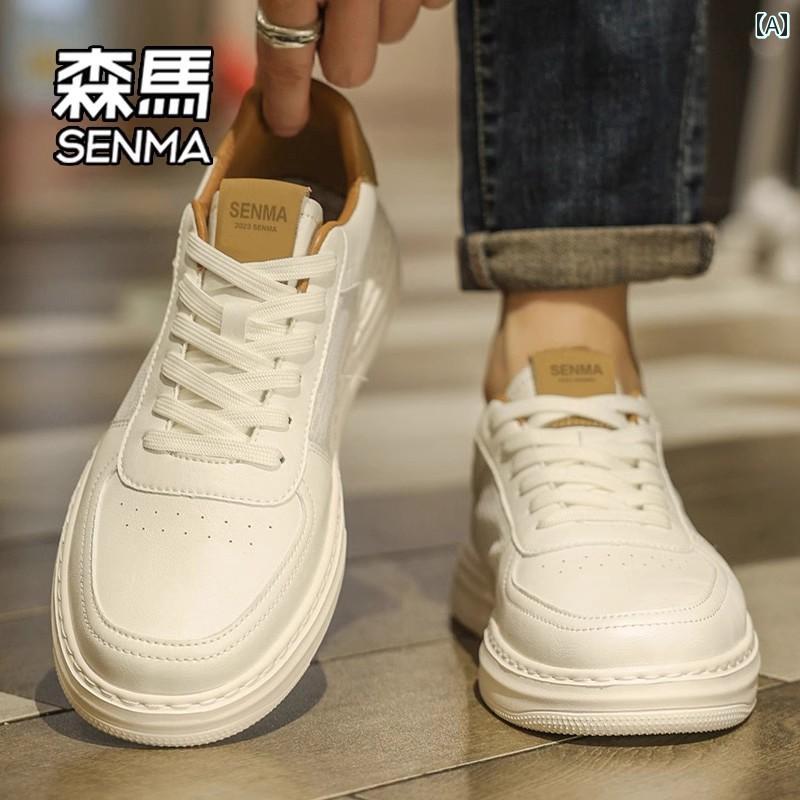 メンズ 白靴 スニーカー セミール メンズシューズ 夏 2025 ホット スタイル ホワイト シューズ カジュアル ボーイズ 通気性 薄手 学生 W