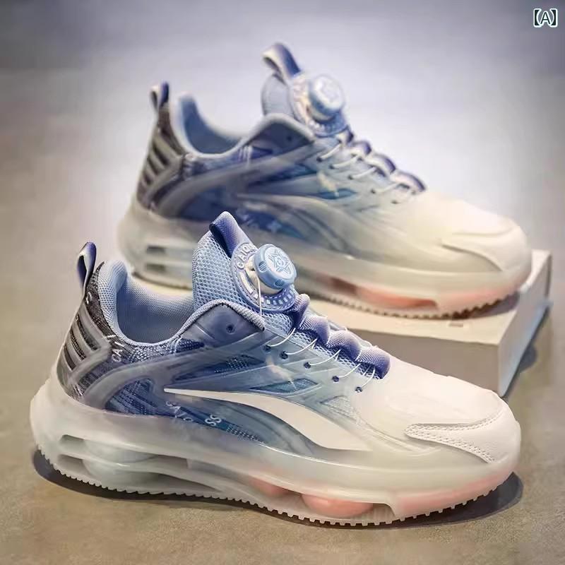 メンズ 白靴 スニーカー Li Ning Hydrogen Run 夏 通気性 アン ホワイト スポーツ メンズ シューズ 中学生 大きいサイズ 子供 ランニング