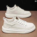 メンズ 白靴 スニーカー 男性用 スニーカー 2025 春夏 メンズシューズ ソフト ソール 革 万能 カジュアル レザーシューズ スポーツ スモール ホワイト シューズ