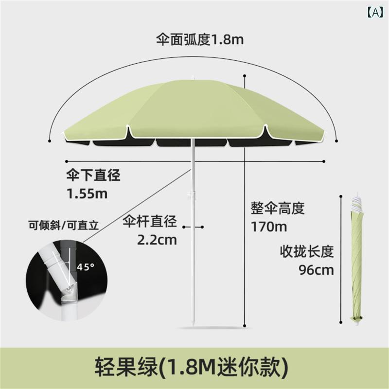 折り畳み式　傘 傾斜 可能 キャンプ用 日傘 屋台用 ポータブル アウトドア 大型 商業用 アップグレード..
