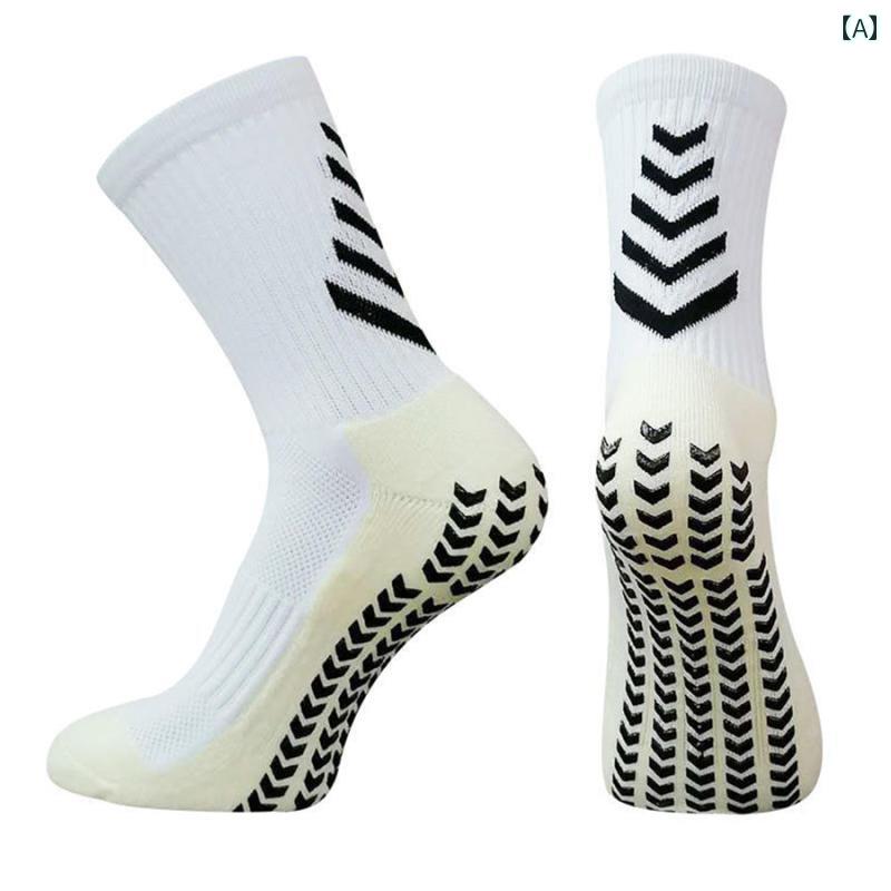 サッカー ソックス フットボール ソックス ミドル ドット 柄 厚手 タオル 底 滑り止め シリコン スポーツ 男女兼用 ヨガ トランポリン