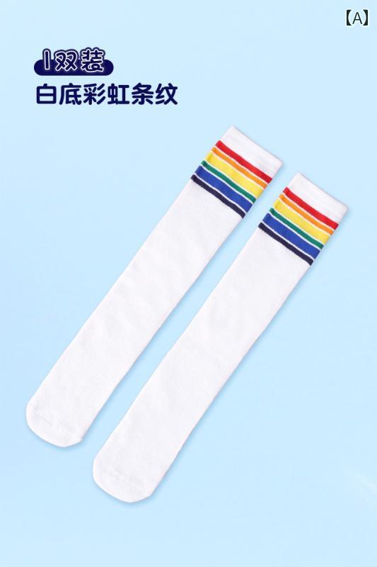 サッカー ソックス 子供用 ミドル ソックス 膝上 ストッキング ベビー 女の子 学生 夏用 薄手 コットン ハイ チューブ 男の子 サッカー