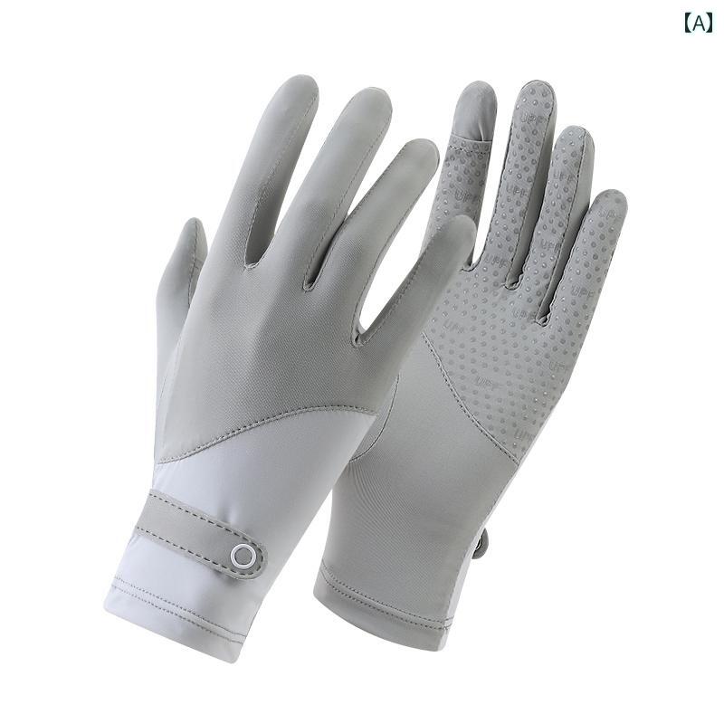 手袋　日焼け防止　レディース UPF 50 夏用 日焼け防止 手袋 女性用 紫外線 防止 サイクリング 滑り止め タッチ スクリーン 運転 冷感 Z