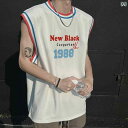 バスケットボール ウェア メンズ アメリカン バスケットボール スポーツ ベスト メンズ 夏 プリント キャンパス スタイル ノースリーブ ウエスト コート T...