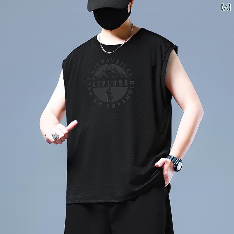 バスケットボール ウェア メンズ 大きいサイズ ベスト メンズ 夏 ノースリーブ Tシャツ 大きめ サイズ 太った 男 速乾 スポーツ ゆったり バスケットボール ユニフォーム トップス