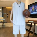 バスケットボール ウェア メンズ メンズカジュアル スポーツ スーツ 夏 冷感 クール ノースリーブ Tシャツ メンズ ベスト ショーツ バスケットボール ユニ...