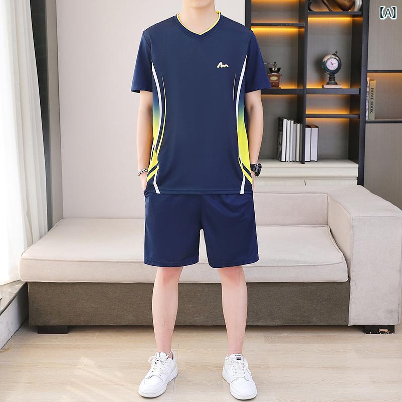 バスケットボール ウェア メンズ 夏の 半袖 ショート パンツ スーツ メンズ 冷感 速乾 カジュアル スポーツ ランニングウェア セット サマー バスケットボール ユニフォーム