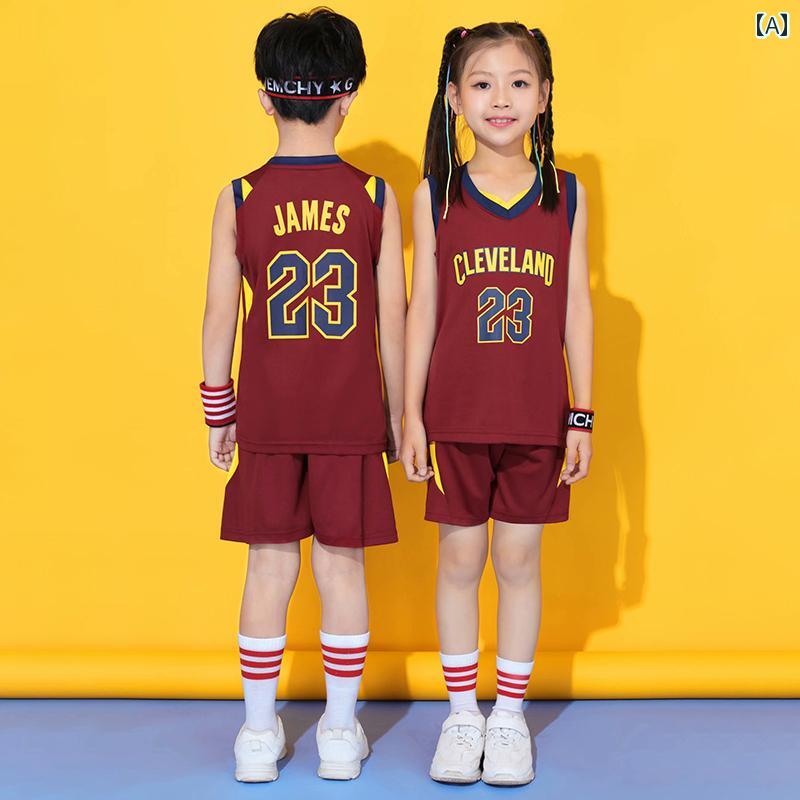 バスケットボール ウェア メンズ 子供用 プロ バスケットボール ユニフォーム トレーニング 男の子用 スポーツ スーツ 女の子用 夏用 ジェームス No 23 ジャージ