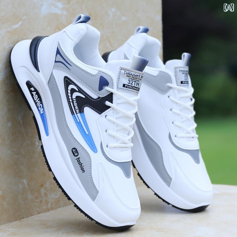 メンズ 白靴 スニーカー 国内 共同 メンズシューズ 夏 2025通気性 メンズカジュアル ランニング スポーツ シューズ メンズシューズ