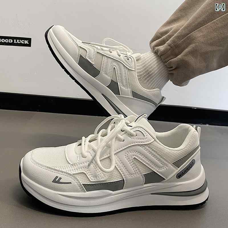 メンズ 白靴 スニーカー 男性用 プルバック シューズ な カジュアル 通気性 薄型 の 学生 スポーツ 厚底 ランニング メッシュ フォレストガンプ