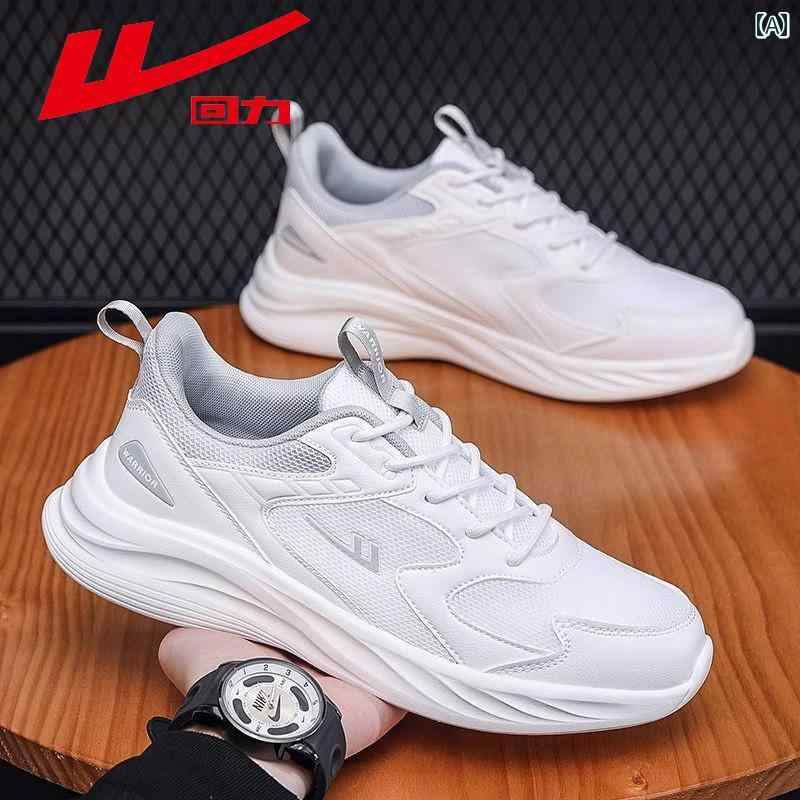 メンズ 白靴 スニーカー ウォリアー メンズシューズ スポーツ シューズ 夏 メッシュ 通気性 カジュアル ボーイズ ホワイト メンズ ソフト ボトム ランニング