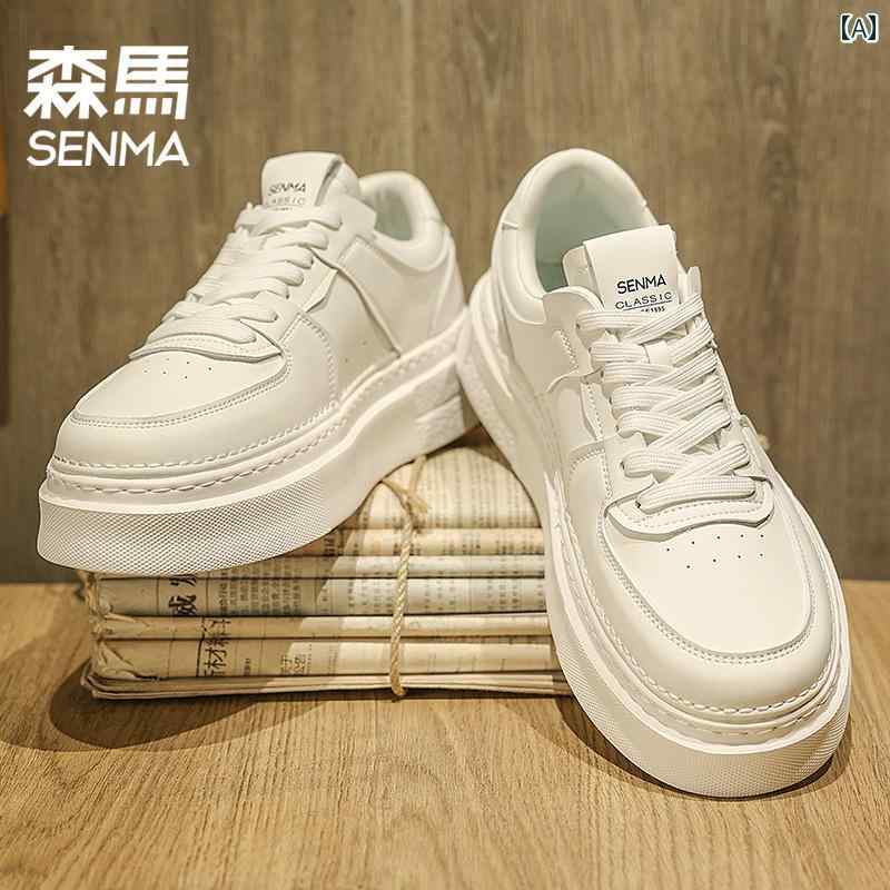メンズ 白靴 スニーカー セミール メンズシューズ 夏 通気性 2025 中学生 スポーツ ファッション 高級 ホワイト スニーカー