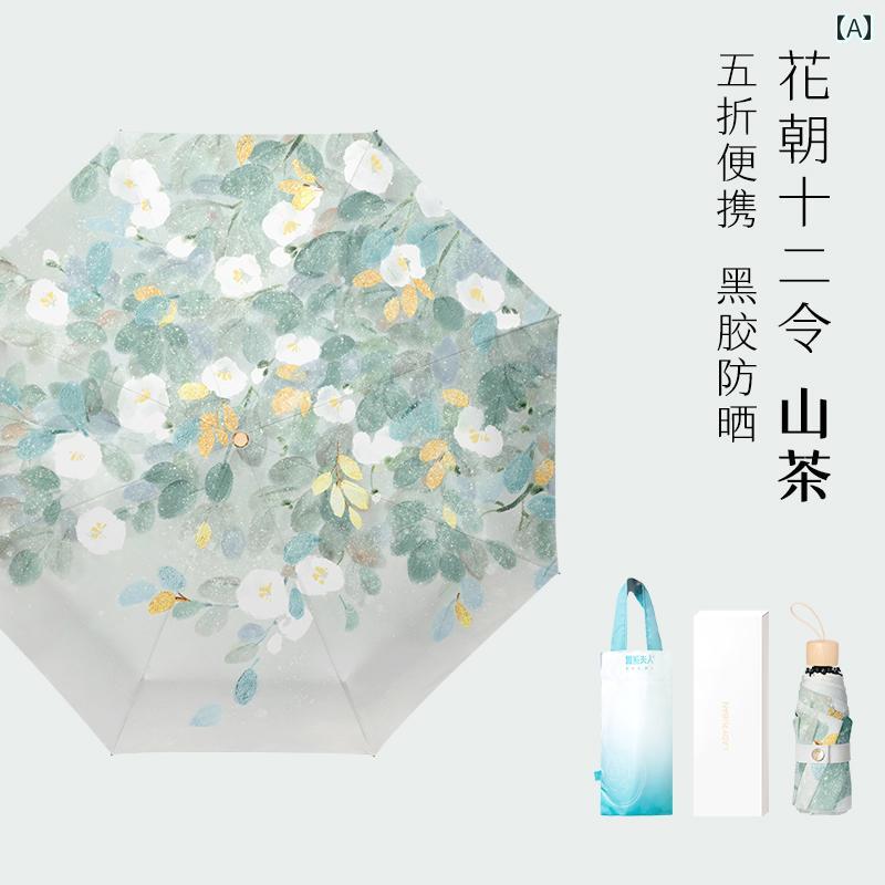 折り畳み式　傘 女性用 日傘 UV カット コンパクト 50 % 折りたたみ 傘 晴 雨 兼用 携帯用 ミニ 日焼け防止 カプセル