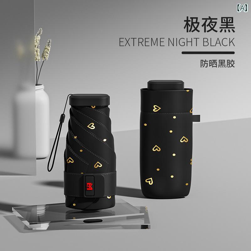 折り畳み式　傘 Molie 小型 日傘 レディース 紫外線 対策 携帯 ポケット サンシェード 日焼け防止 ブラック グルー 晴 雨 兼用 60 % オフ 軽量