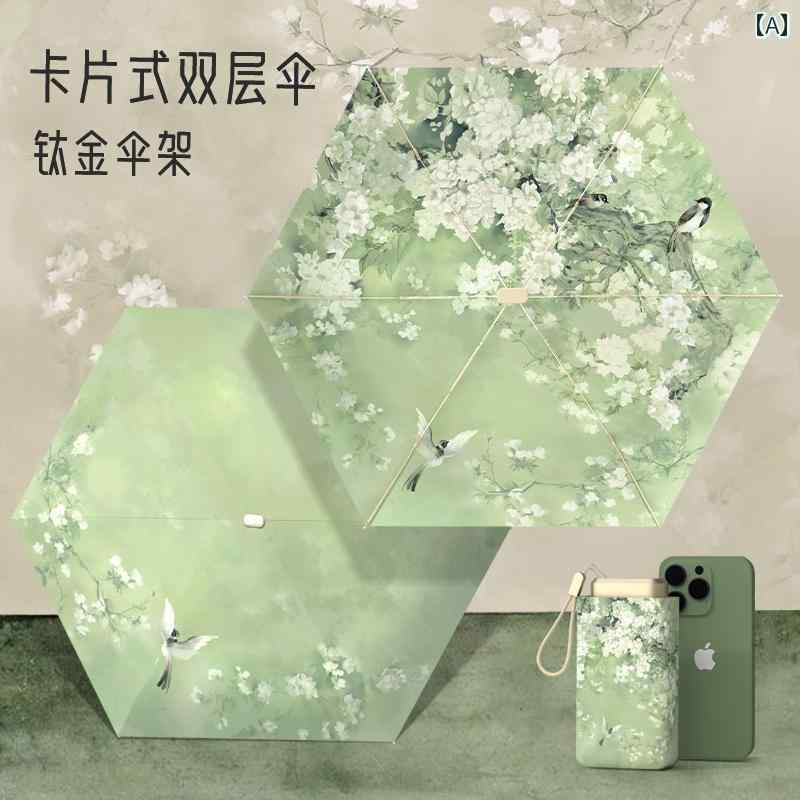 折り畳み式　傘 ベッカ エルフ 軽量 二 重 ポケット サン アンブレラ レディース 日焼け防止 UV カット晴れの 日も 雨の 使える ポータブル 折りたたみ 傘