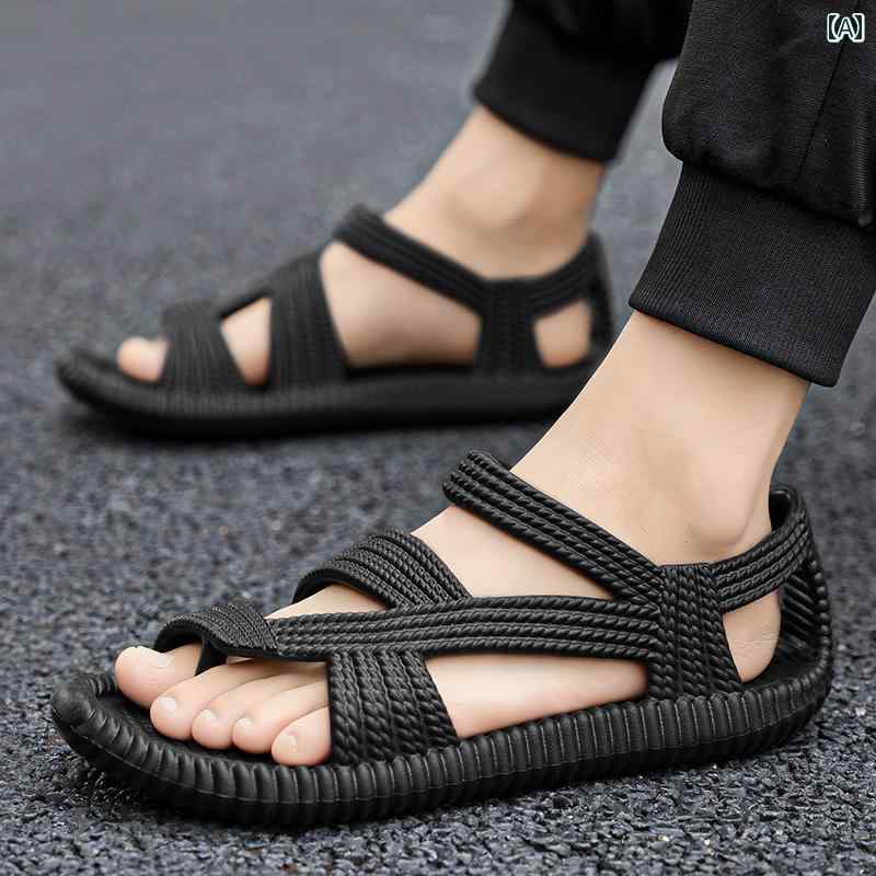 健康サンダル メンズサンダル 2025夏 アウトドア 履き ドライバー 専用 ドライビング ストロー サンダル メンズ スポーツ 滑り止め ビーチ シューズ