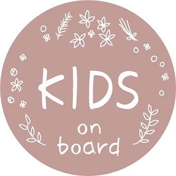 SignStore パステルカラーの円形Kids on Boardステッカー 直径12.5cm マルチカラー ビニール 日本製 防水仕様 car_natural_02_Kids (ピンク) SignStore パステルカラーの円形Kids on Boardステッカー 直径12.5cm マルチカラー ビニール 日本製 防水仕様 car_natural_02_Kids (ピンク)