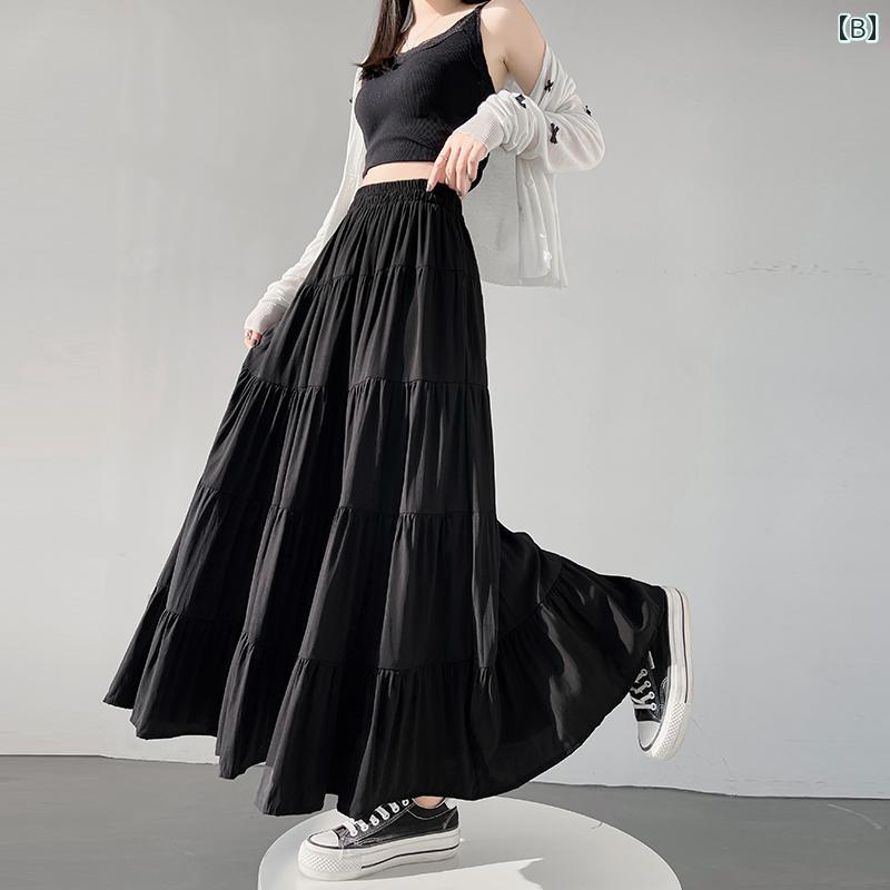 パンツドレス レディース La Chapelle ドーパミン ブルー スカート レディース 夏 細身 ハイウエスト スリミング ヒップ カバー aライン ビッグ スイング ふわふわ アンブレラ