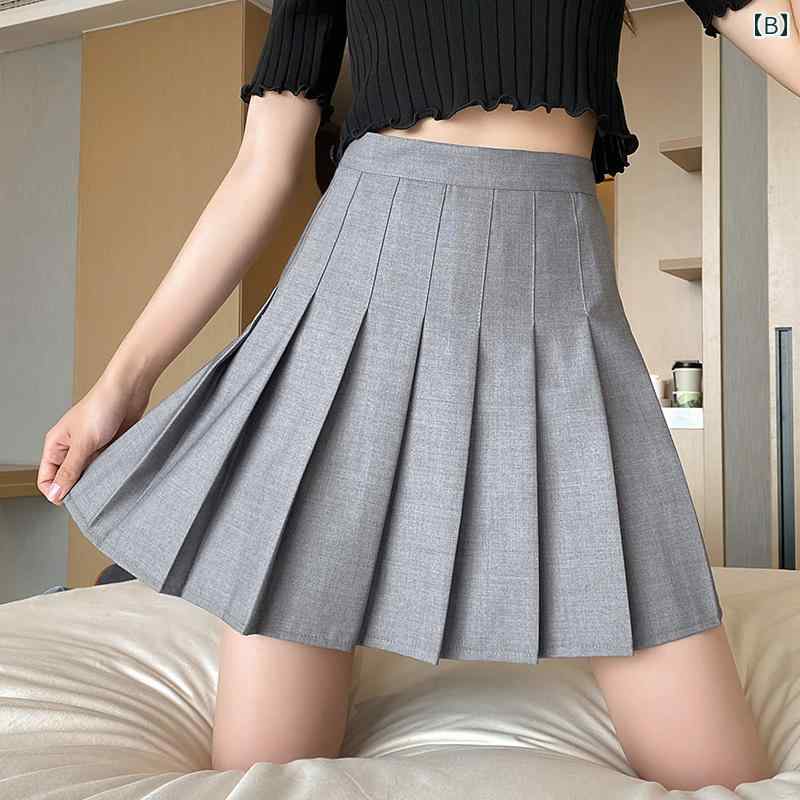 パンツドレス レディース ロング プリーツスカート 春夏 秋 伸縮性の ある ミドル 丈 スカート カレッジ スタイル ハイウエスト スリム 露出 防止 背の 高さ JK スカート。