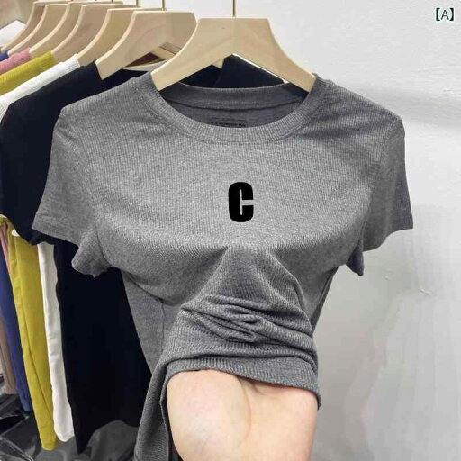 パンツドレス レディース 女性用 半袖 Tシャツ 2025夏 伸縮性 商品 糸 通し 薄手 万能 スリム トップ パンツドレス レディース 女性用 半袖 Tシャツ 2025夏 伸縮性 商品 糸 通し 薄手 万能 スリム トップ