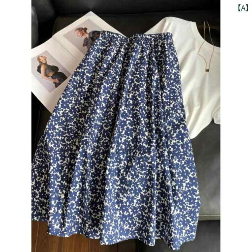 パンツドレス レディース フランスの レトロ 青い 花柄 スカート 女性用 夏用 薄手 スタイル ハイエンド 伸縮性の ある ハイウエスト スリム aラインの アンブレラ パンツドレス レディース フランスの レトロ 青い 花柄 スカート 女性用 夏用 薄手 スタイル ハイエンド 伸縮性の ある ハイウエスト スリム aラインの アンブレラ