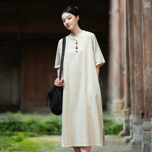 パンツドレス レディース チャイナ風 仏教 瞑想服 女性用 ミディアム 丈 ドレス 新型 チャイナ風 在家 服 修行用 綿 麻 禅 ローブ パンツドレス レディース チャイナ風 仏教 瞑想服 女性用 ミディアム 丈 ドレス 新型 チャイナ風 在家 服 修行用 綿 麻 禅 ローブ