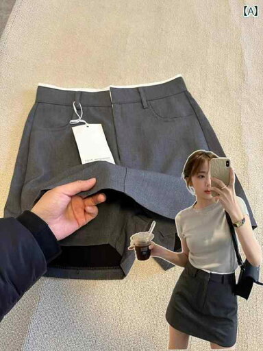 パンツドレス レディース グレーの スーツ スカート レディース 春 大きいサイズ 太め mm ハイウエスト カバー ヒップ スリム aライン パンツ 洋 ナシ シェイプ ショート パンツドレス レディース グレーの スーツ スカート レディース 春 大きいサイズ 太め mm ハイウエスト カバー ヒップ スリム aライン パンツ 洋 ナシ シェイプ ショート