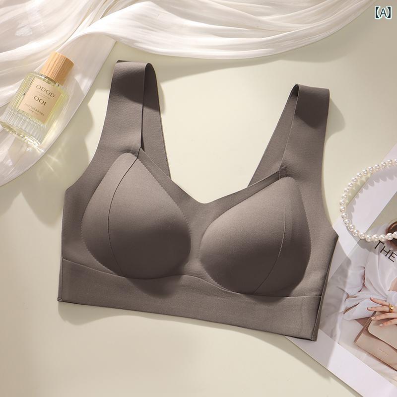 インナー マ オレ ン シームレス 下着 女性用 大きい 胸が 小さい 胸を 覆い ギャザーを 寄せて 垂れ下がらない スポーツ ベスト 美しい 背中 睡眠用 ブラジャー オール イン ワン