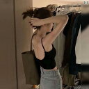 インナー アメリカン ブラックビューティー バック キャミソール レディース アウターウェア 夏 魅惑的 ホット ガール バックレス ノースリーブトップ