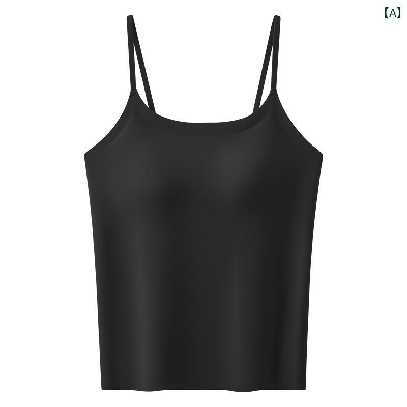 インナー キャットマン 冷感 レディース ワンピース シームレス バック キャミソール 胸 パッド 付き ..