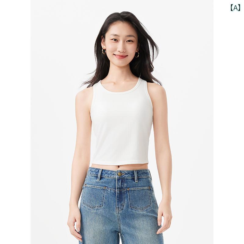 インナー ベスト レディース ブラ ワンピース ベース ホット ウィンド 2025 春 スタイル スリムフィッ..