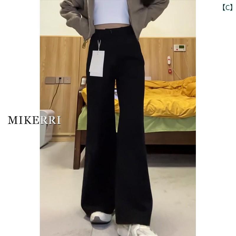 インナー 秋冬 レディース 黒の A ワイド レッグ ジーンズと ベルベットの 大きいサイズ 脂肪 mmの ゆったり スリム 洋 ナシ 形の ストレート パンツ