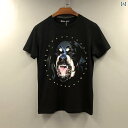 カッコイイ Tシャツ ななと アメリカ ラインストーンの 犬の 頭の ゆったりな 綿の ハーフ 半袖 Tシャツ メンズ レディースの カップル はな の 夏服を...