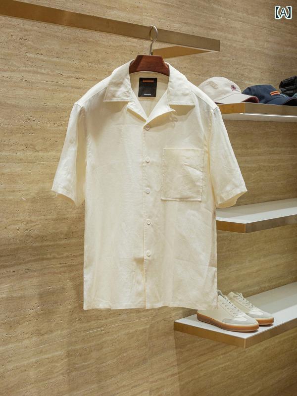 Tシャツ ストリート 6800 ZZ 版 100 リネン 快適 通気性 夏 メンズ ゆったり カジュアル ボーリング 半..