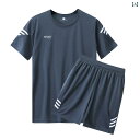 メンズ おしゃれ スウェット セット 中年 半袖 Tシャツ メンズ 速乾 スポーツウェア 夏 ゆったり ランニング スーツお父さんの 夏服