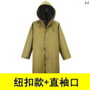 メンズ レインコート 防 雨 ワンピース ロング レーンコート 厚手 オックスフォード 布 ミリタリー スプリット サイクリング 登山 アウトドア 労働 保護 ...