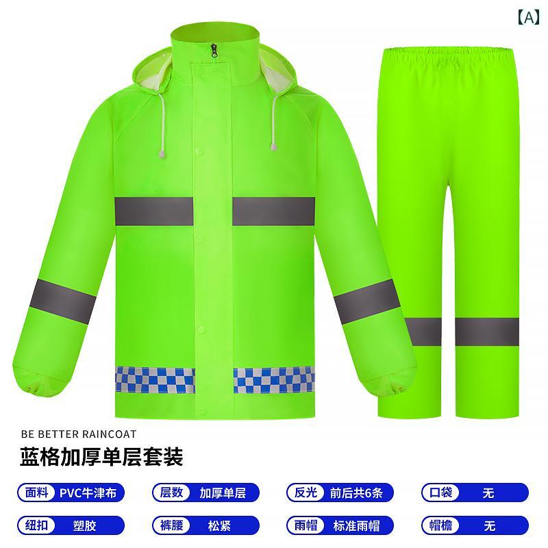 メンズ レインコート 男性用 反射 レインコートと レインパンツ スーツ 交通 機関 電動 バイクの テイクアウト ライダー 分割 式 全身 防水