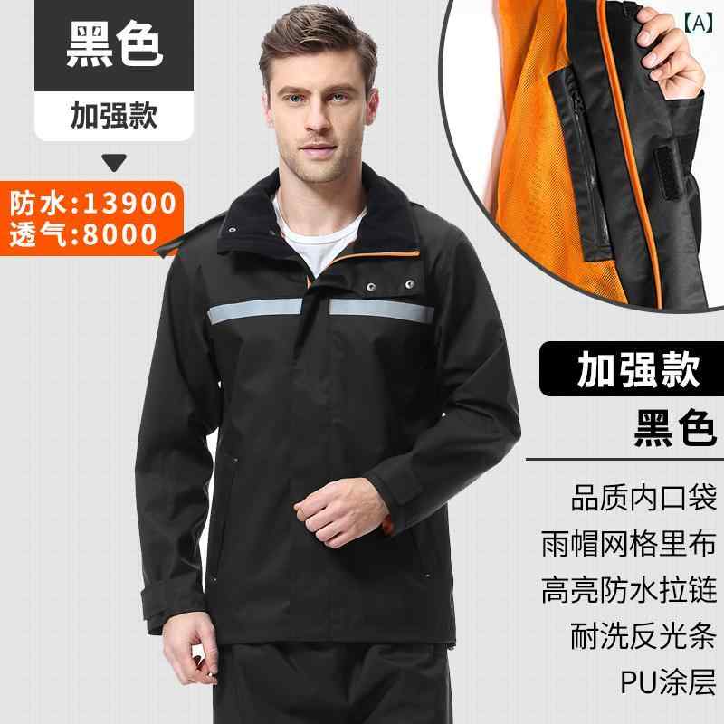 メンズ レインコート ファン レインコート レインパンツ スーツ メンズ ライディング スプリット 防水 オートバイ 抗 暴風 雨 テイクアウト ライダー