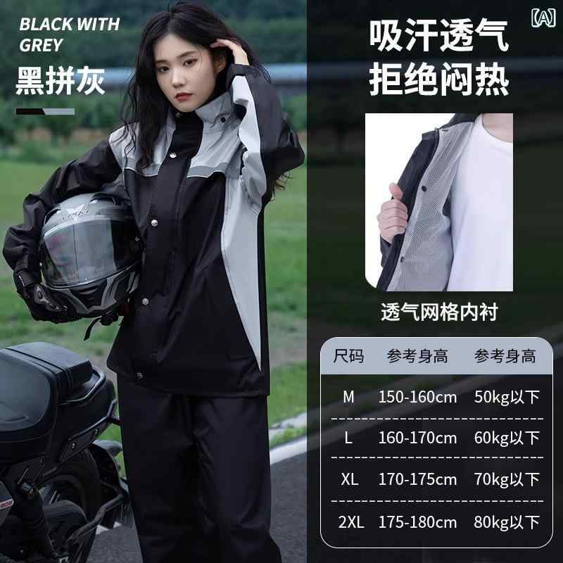 メンズ レインコート オートバイ用 レインコート レインパンツ スーツ レディース スプリット ロング フルボディ 耐 雨性 ライディング テイクアウト ライダ...